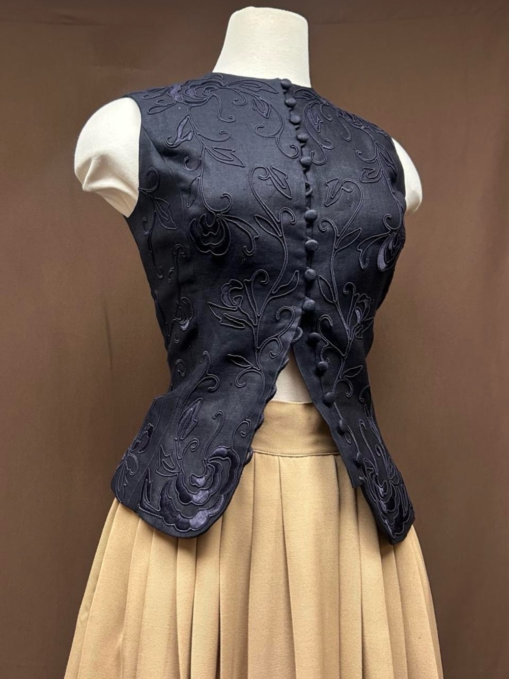 Vtg Bustier button front sleeveless top